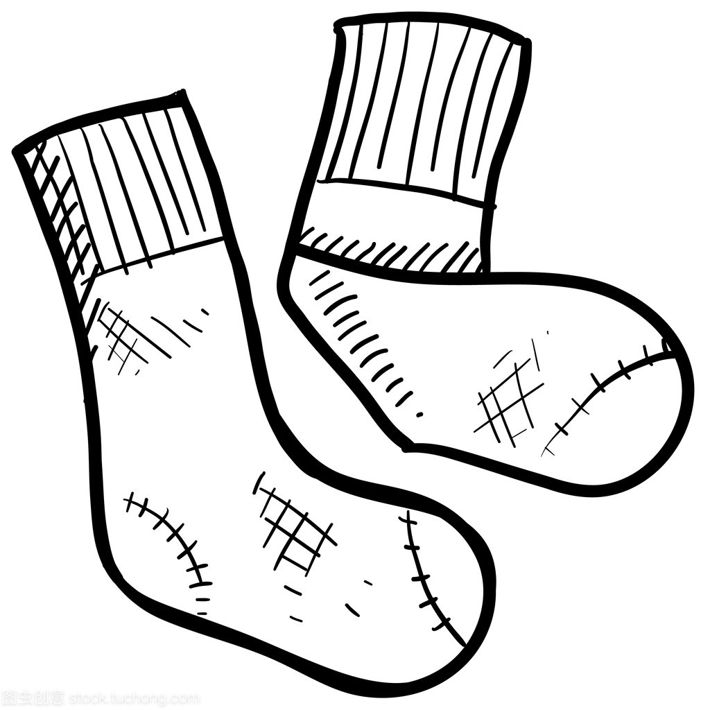運(yùn)動(dòng)襪矢量速寫(xiě)